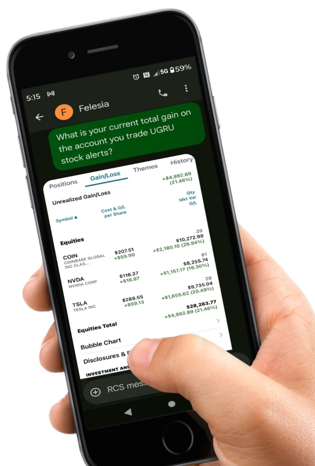 UGRU Stocks member sharing account performance